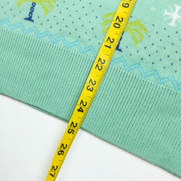 Alaska Airlines Christmas Sweater Adult Medium Blue Green Fair Isle Pilot Ugly - Picture 9 of 11